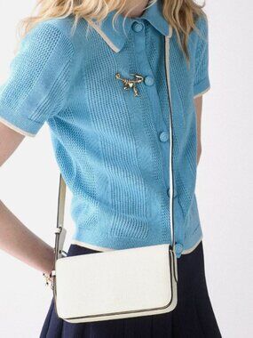 New Kate Spade Juliette Crossbody Bag Pebble Leather Meringue